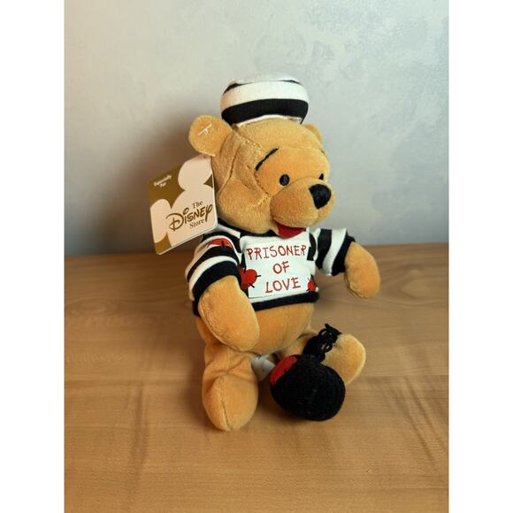 Disney Store Winnie the Pooh Prisoner of Love 8" Plush Valentines Day NWT - Picture 1 of 10